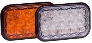amber and clear rectangular turn lights